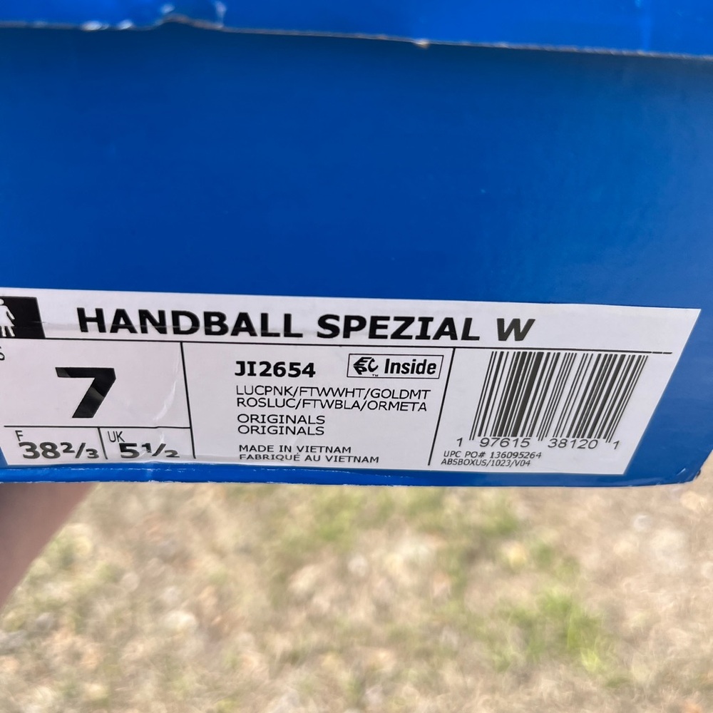 NWT Adidas Handball Spezial Womans Sneaker Size 7 in Pink - Picture 9 of 10